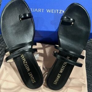 Stuart Weitzman Black Leonita Sandals